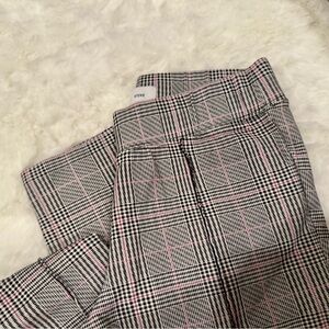 Steve Plaid Pants - Black and Pink